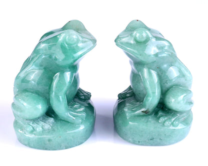 Nicedony Natural Green Aventurine Hand Carved Crystal Frog Sculpture - View 4