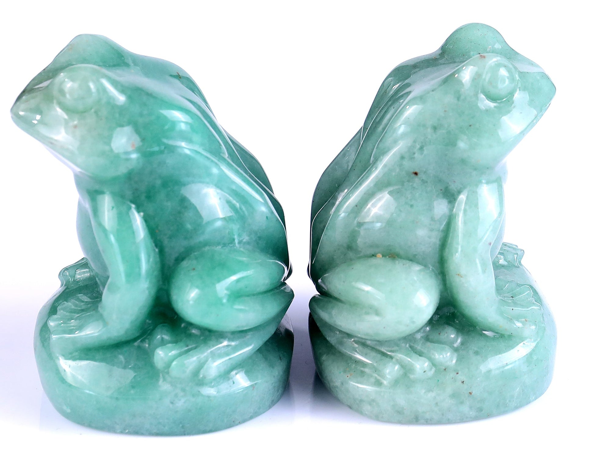 Nicedony Natural Green Aventurine Hand Carved Crystal Frog Sculpture - View 5