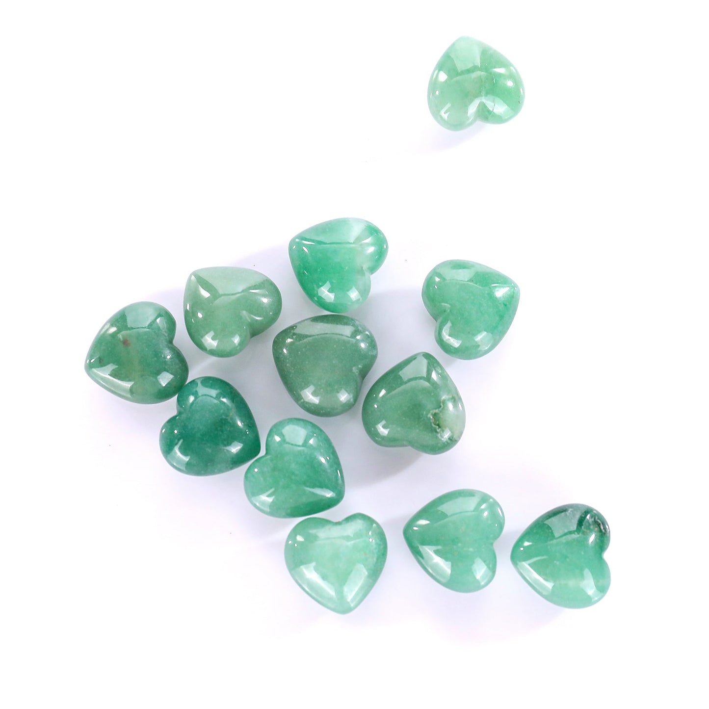 Nicedony Natural Green Aventurine Hand Carved Crystal Heart - 30mm(1kg)