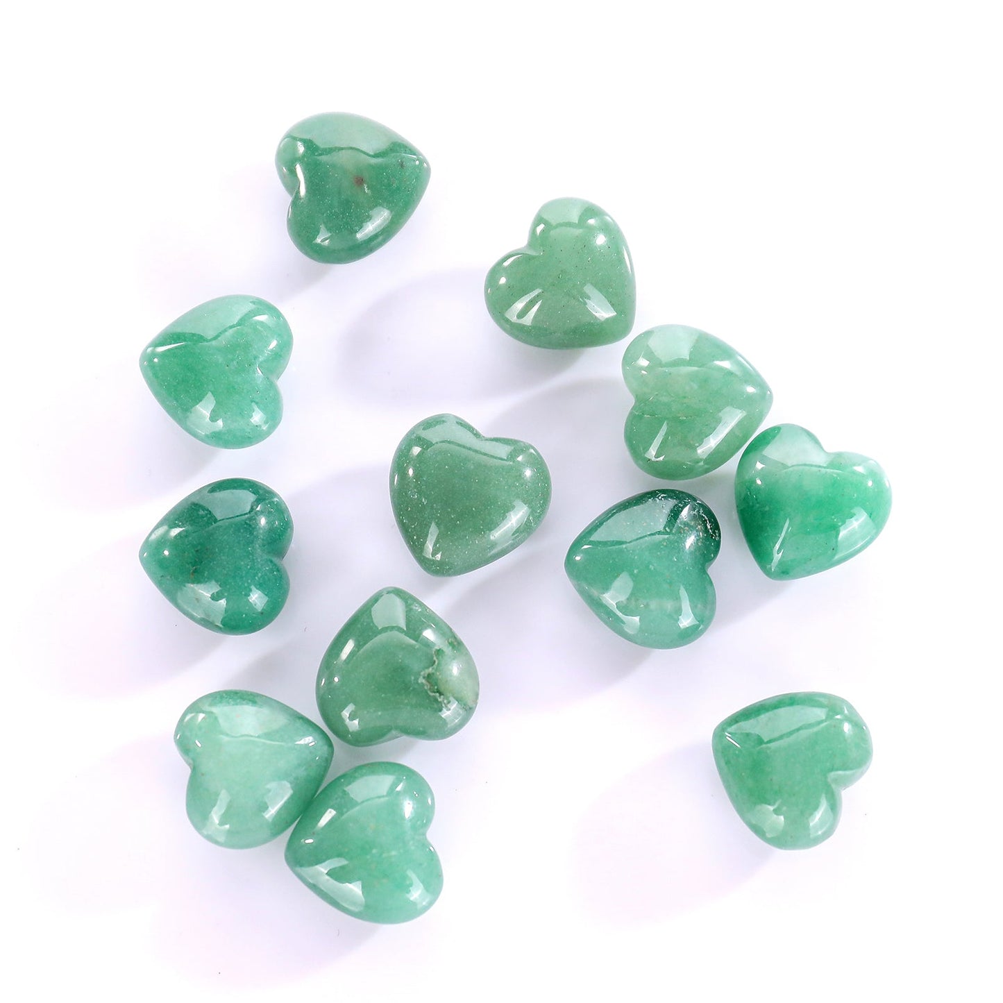 Nicedony Natural Green Aventurine Hand Carved Crystal Heart - 40mm(1kg)