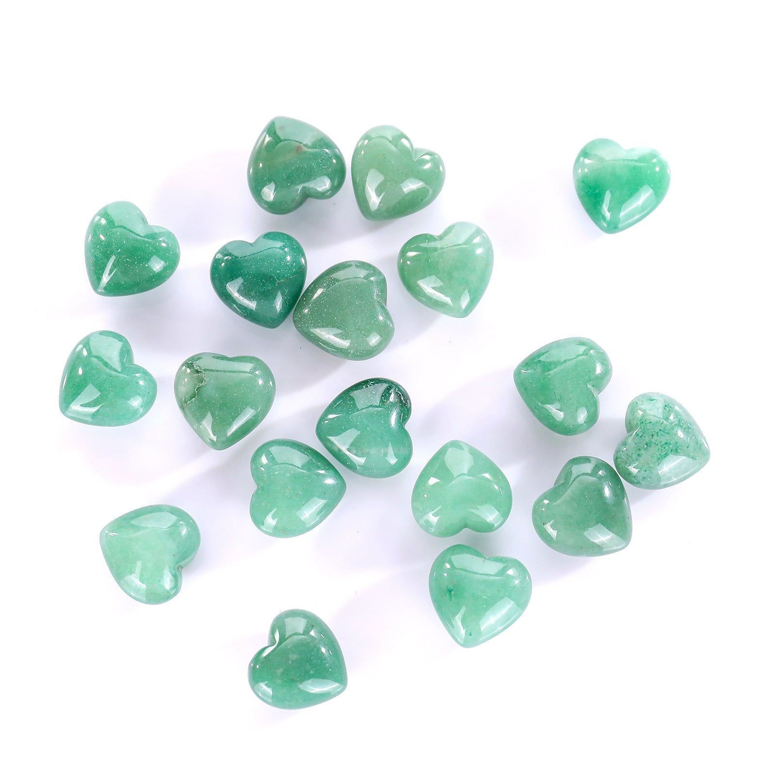 Nicedony Natural Green Aventurine Hand Carved Crystal Heart - 20mm(1kg)