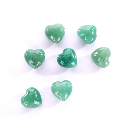 Nicedony Natural Green Aventurine Hand Carved Crystal Heart - 15mm(1kg)