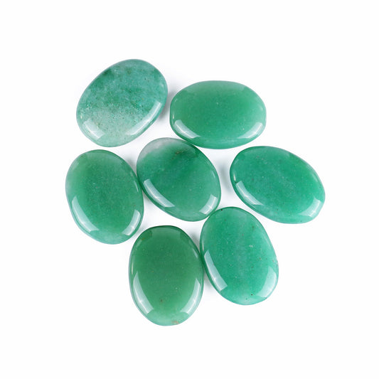 Nicedony Natural Green Aventurine Hand Carved Crystal Polished Palm Stone