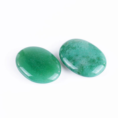 Nicedony Natural Green Aventurine Hand Carved Crystal Polished Palm Stone - View 4
