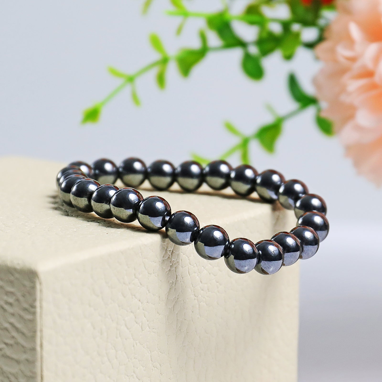 Nicedony Natural Hematite Healing Energy Bracelet - 4mm