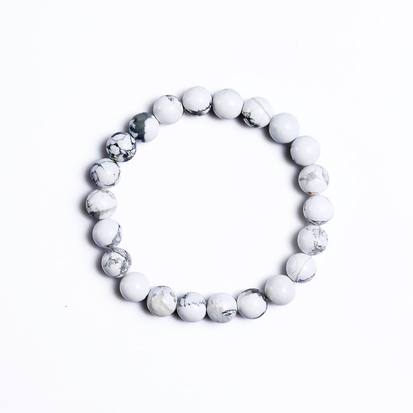 Nicedony Natural Howlite Healing Energy Bracelet - 8mm