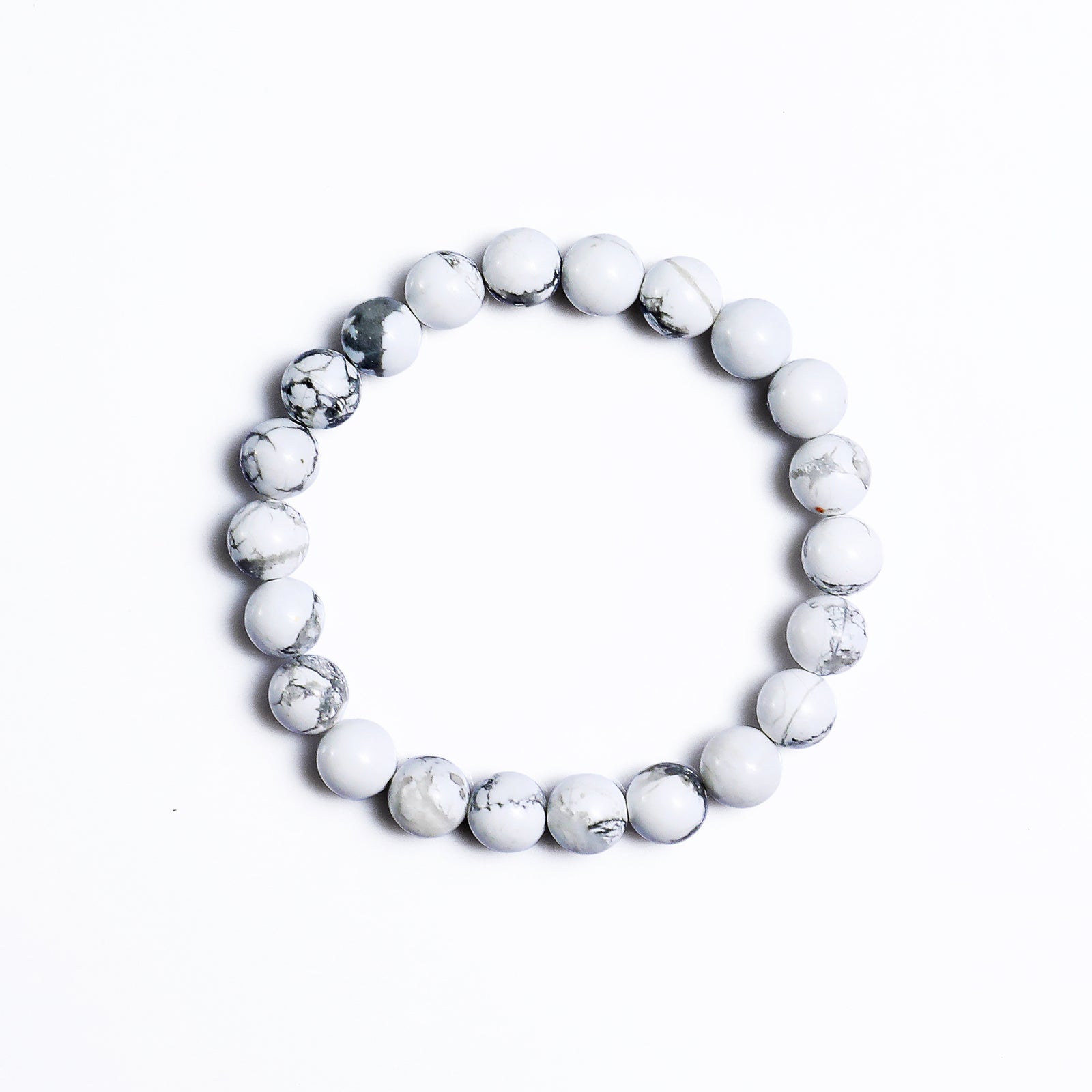 Nicedony Natural Howlite Healing Energy Bracelet - 8mm