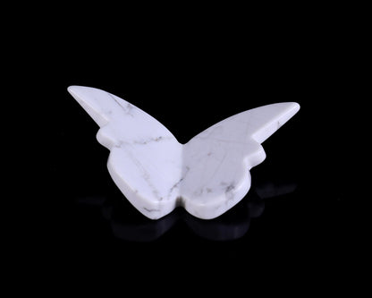 Nicedony Natural Howlite Hand Carved Crystal Butterfly Set (4pcs) - View 4
