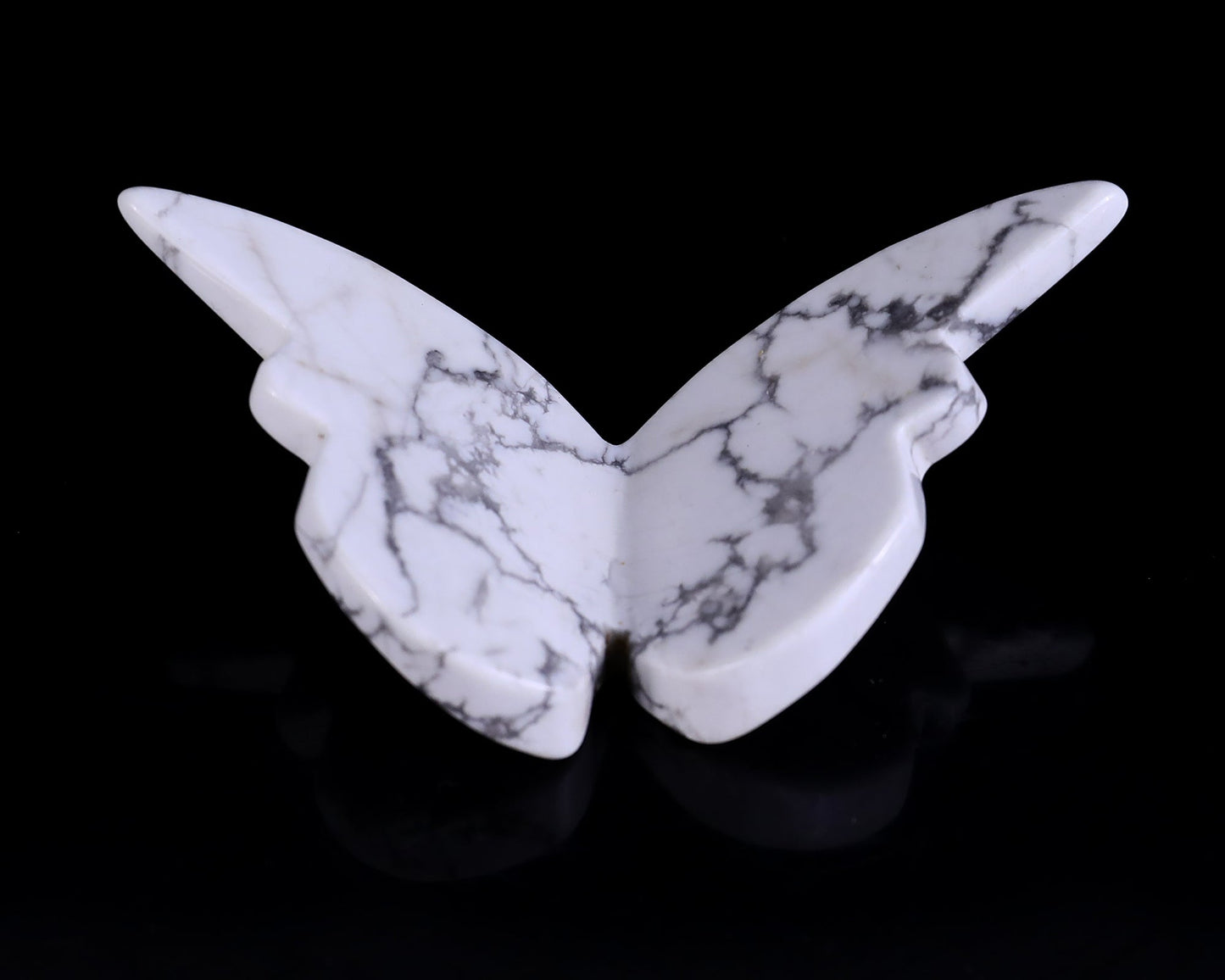 Nicedony Natural Howlite Hand Carved Crystal Butterfly Set (4pcs) - View 5