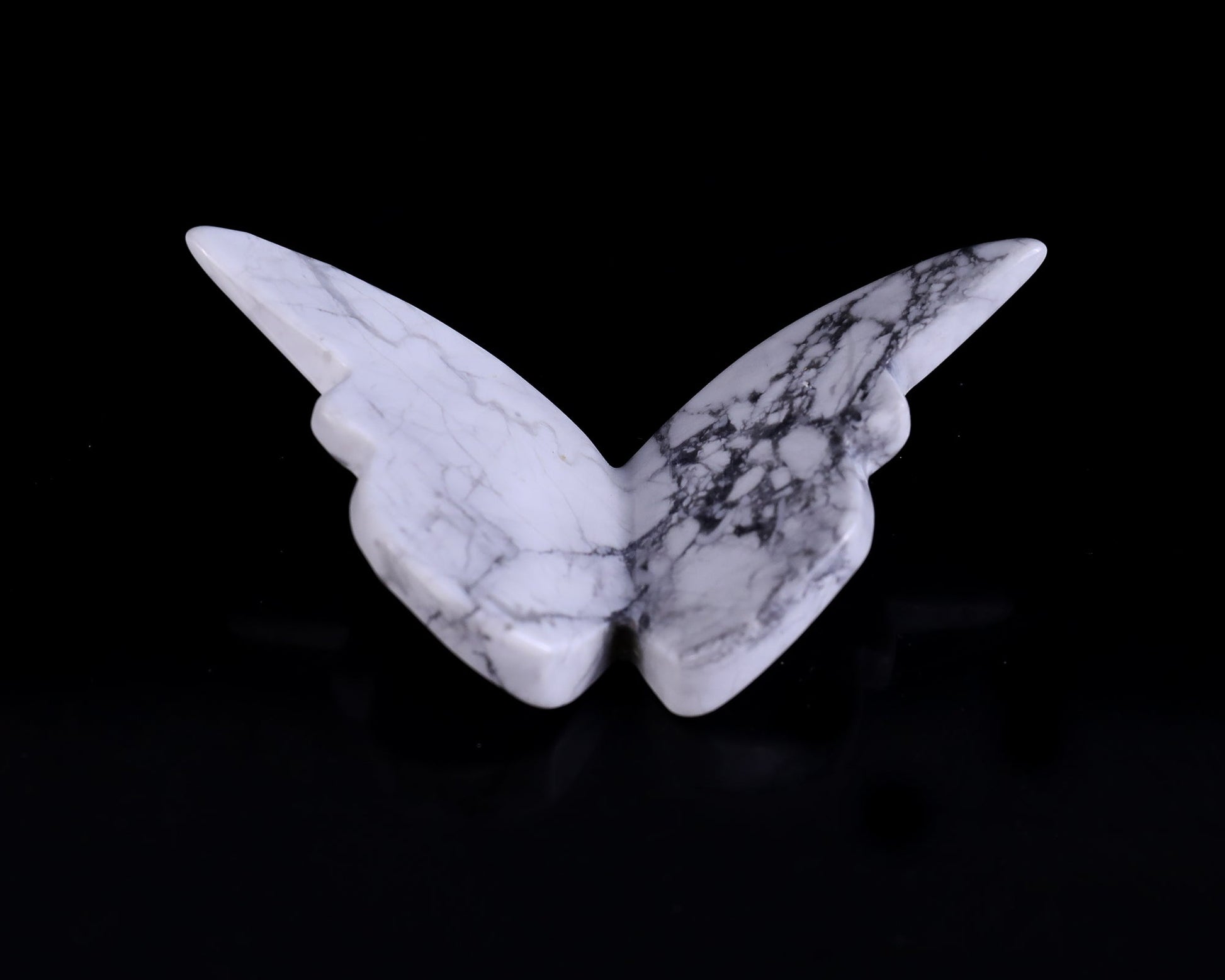 Nicedony Natural Howlite Hand Carved Crystal Butterfly Set (4pcs) - View 6