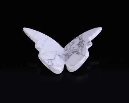 Nicedony Natural Howlite Hand Carved Crystal Butterfly Set (4pcs) - View 7