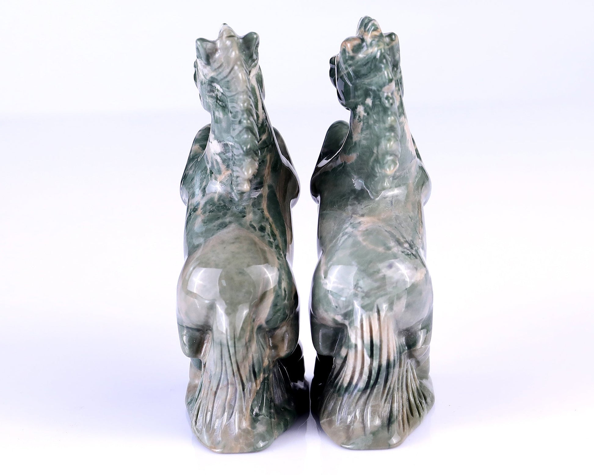 Nicedony Natural Jiulong Jade Hand Carved Crystal Horse Sculpture - View 5