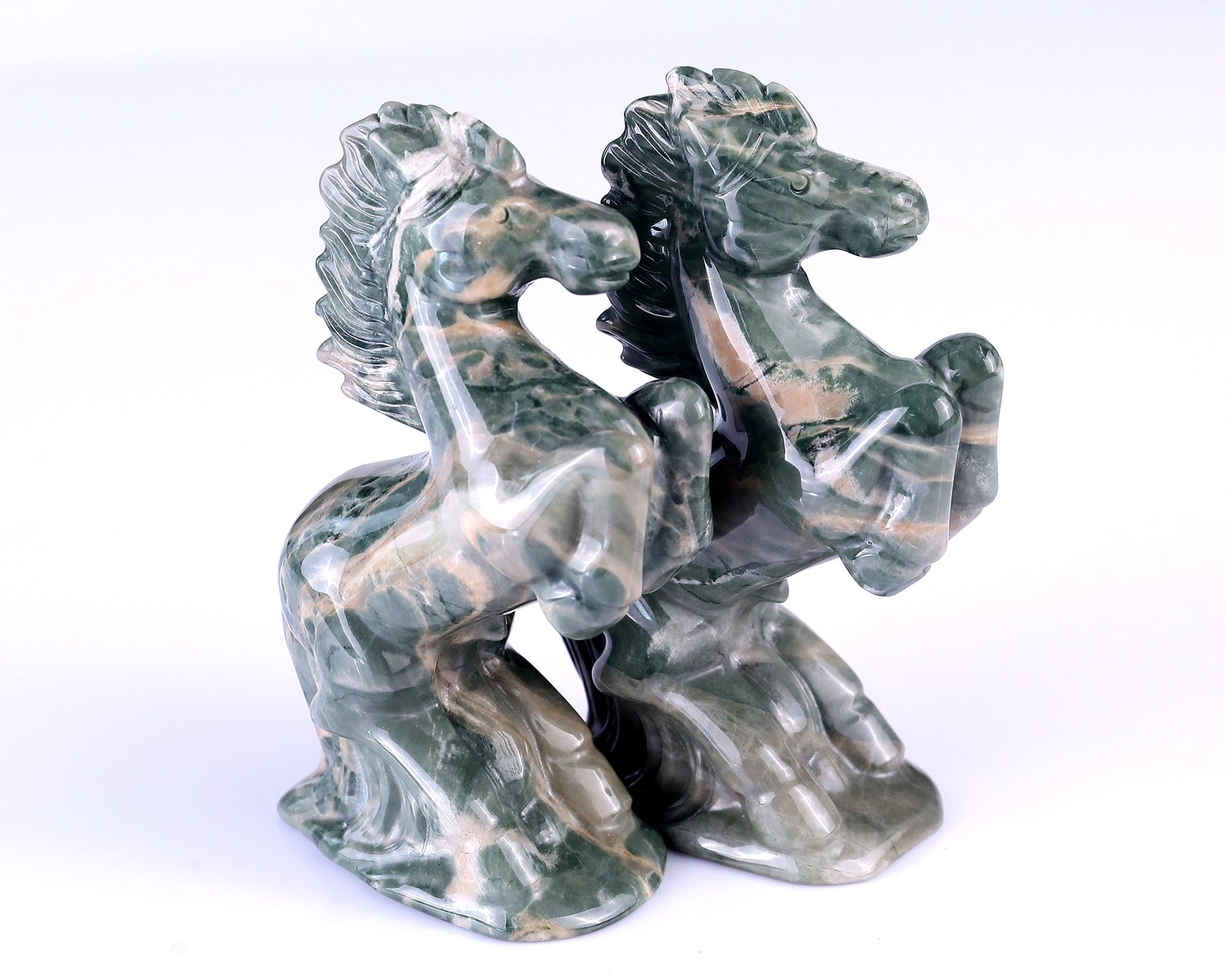 Nicedony Natural Jiulong Jade Hand Carved Crystal Horse Sculpture - View 8
