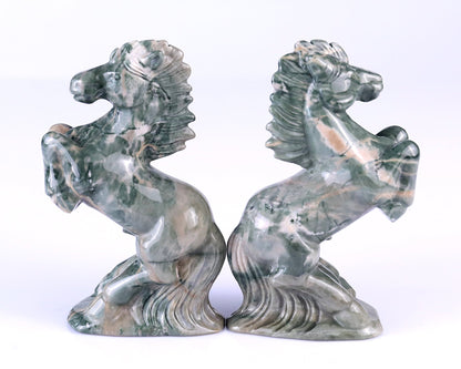Nicedony Natural Jiulong Jade Hand Carved Crystal Horse Sculpture - View 4