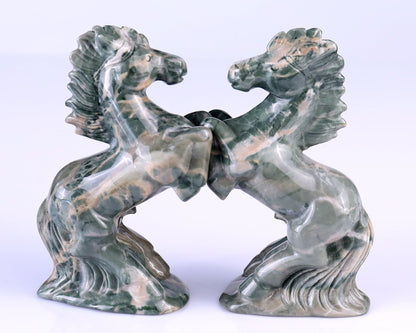 Nicedony Natural Jiulong Jade Hand Carved Crystal Horse Sculpture - View 3