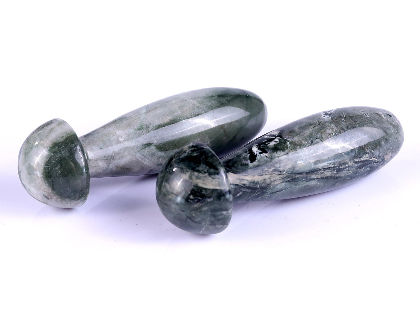Nicedony Natural Jiulong Jade Hand Carved Crystal Massage Tool - 2.0"