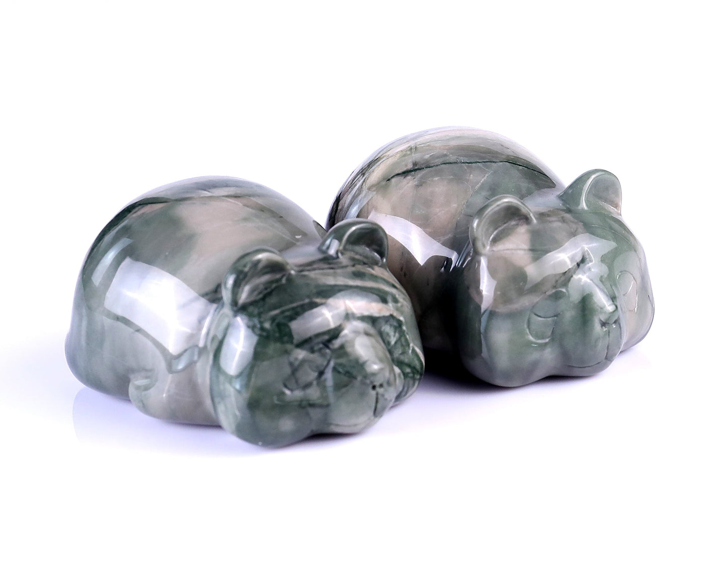 Nicedony Natural Jiulong Jade Hand Carved Crystal Panda Sculpture - View 8