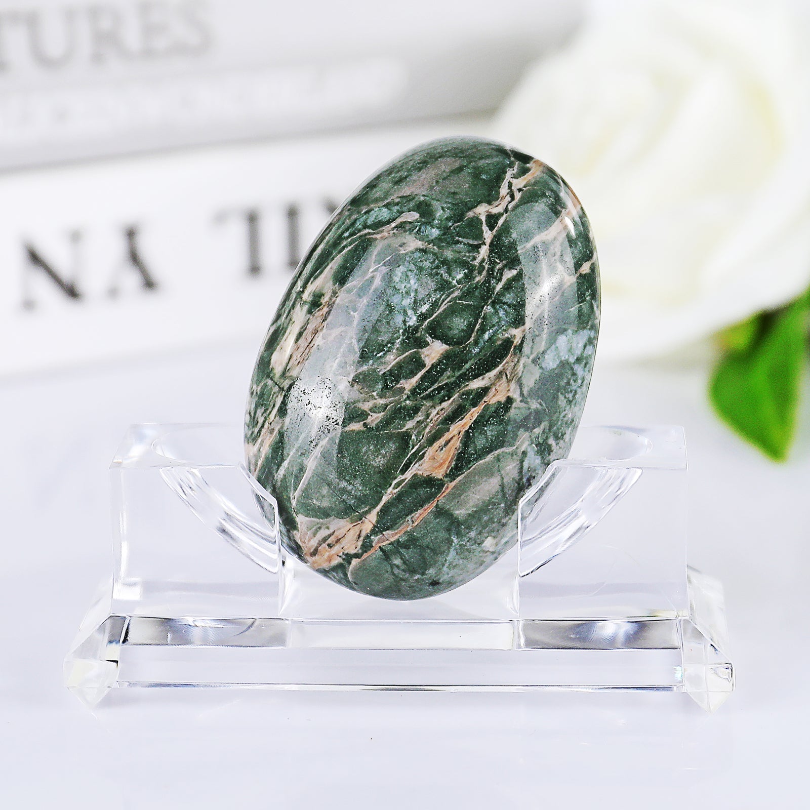 Nicedony Natural Jiulong Jade Hand Carved Crystal Polished Palm Stone - View 4