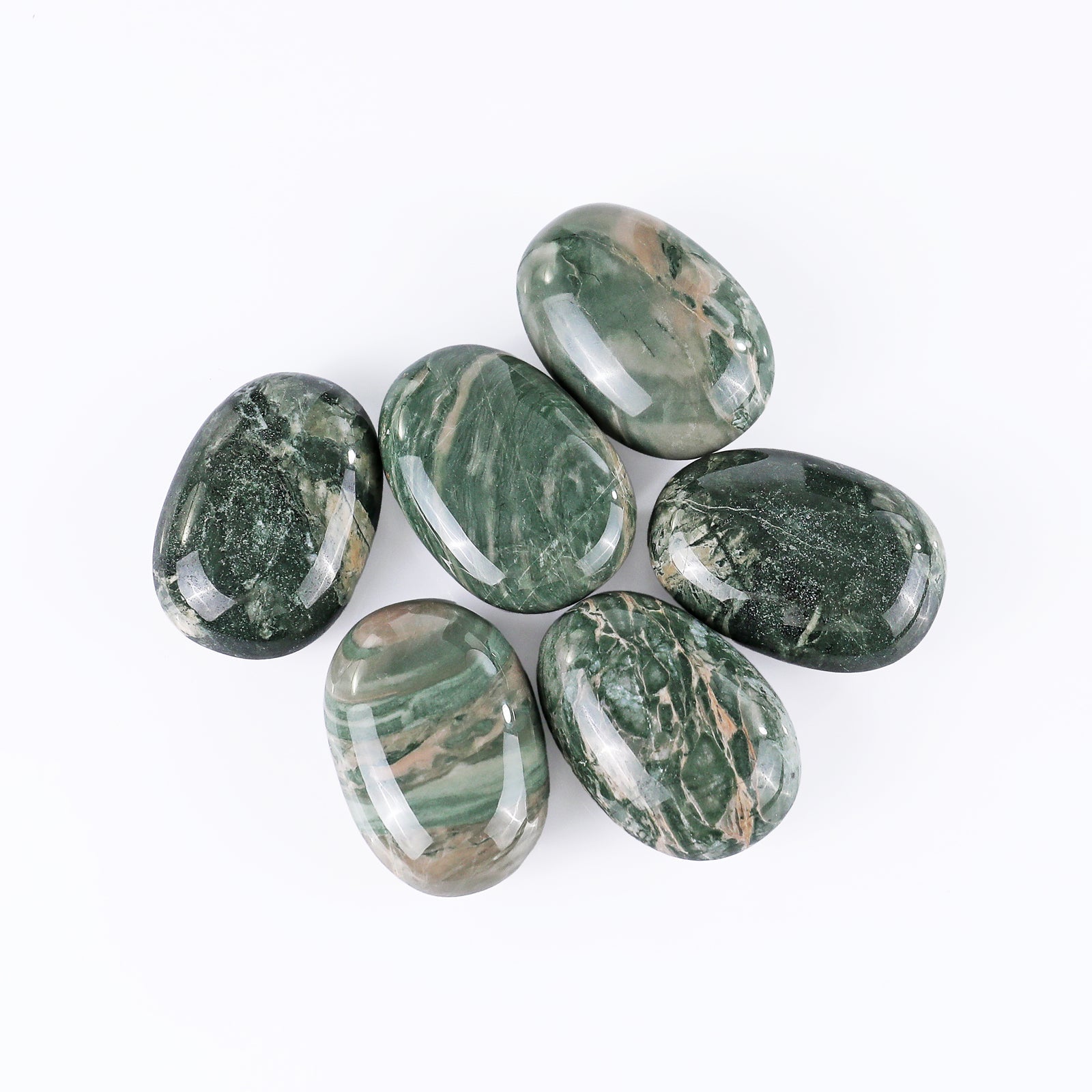 Nicedony Natural Jiulong Jade Hand Carved Crystal Polished Palm Stone - View 7