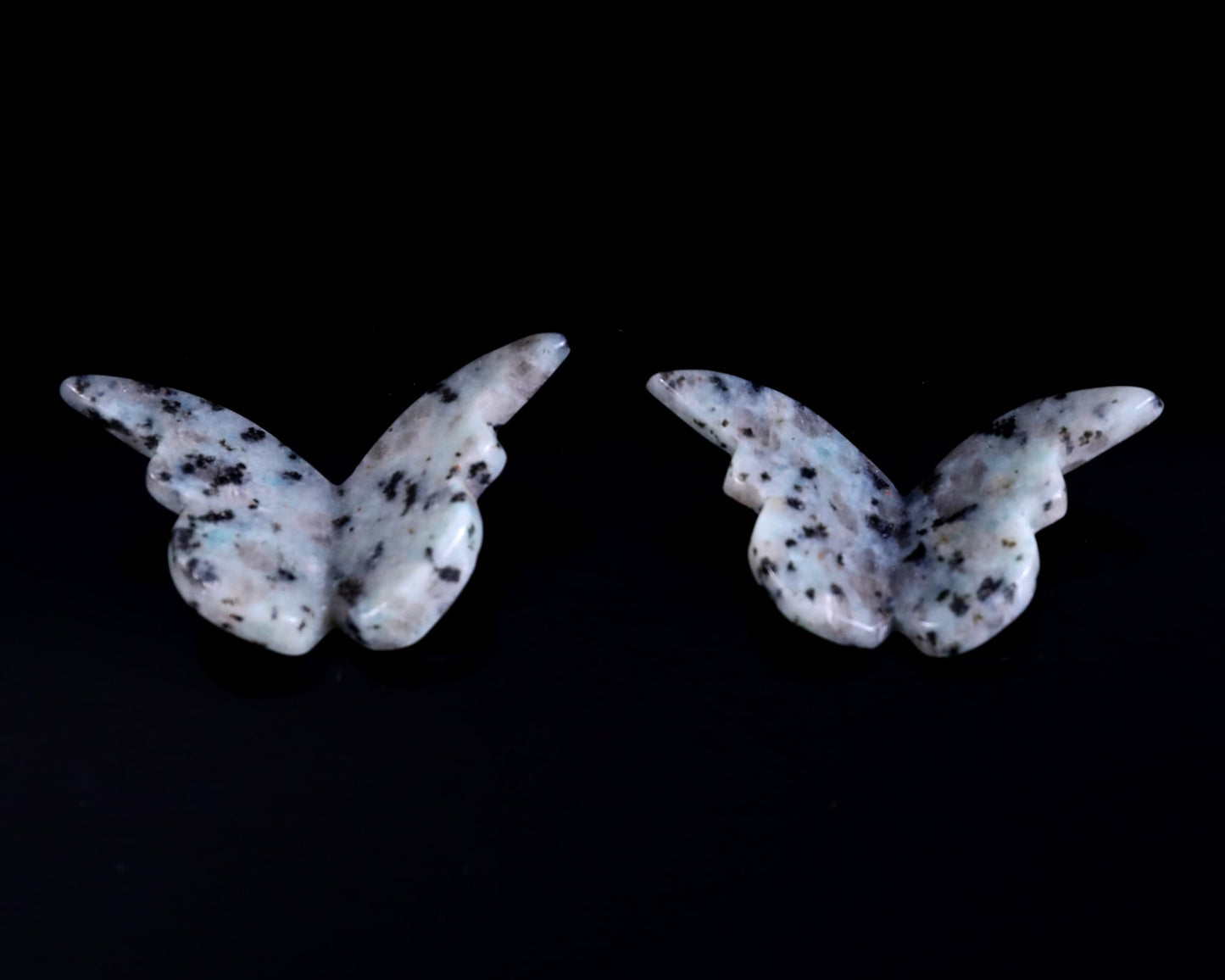 Nicedony Natural Kiwi Jasper Hand Carved Crystal Butterfly Set (4pcs) - View 5