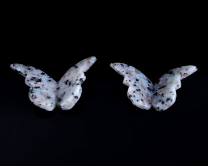 Nicedony Natural Kiwi Jasper Hand Carved Crystal Butterfly Set (4pcs) - View 5