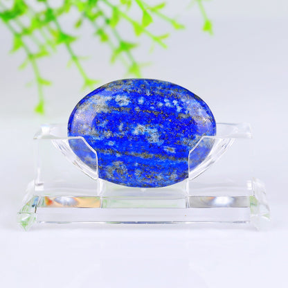 Nicedony Natural Lazuli Lapis Hand Carved Crystal Polished Palm Stone - View 2