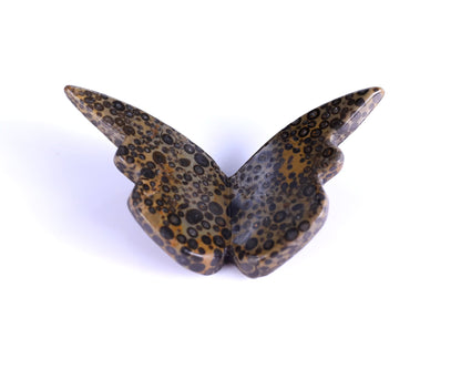 Nicedony Leopard Skin Jasper Hand Carved Crystal Butterfly Set (4pcs) - View 3