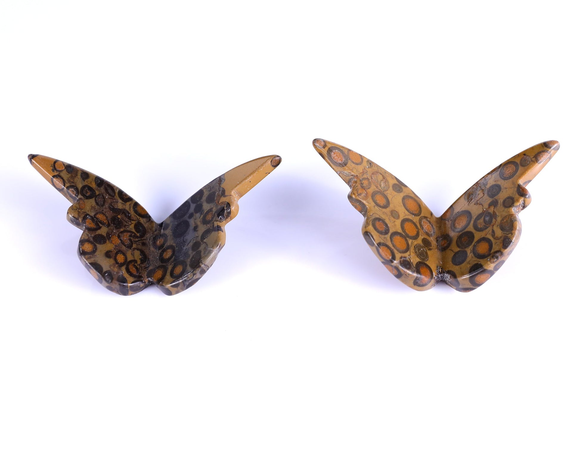 Nicedony Leopard Skin Jasper Hand Carved Crystal Butterfly Set (4pcs) - View 5
