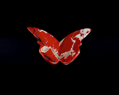 Nicedony Natural Red Jasper Hand Carved Crystal Butterfly Set (4pcs) - View 4