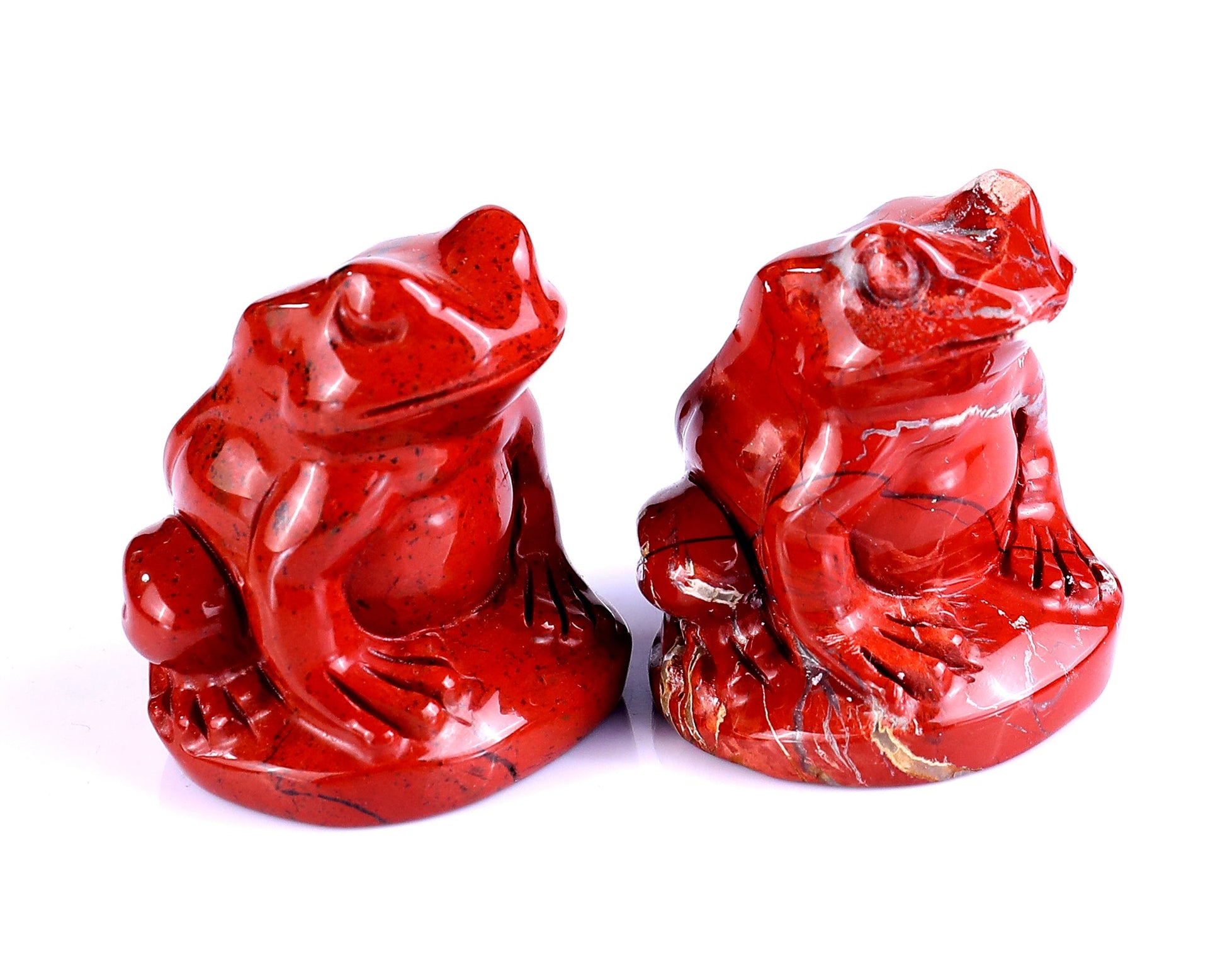 Nicedony Natural Red Jasper Hand Carved Crystal Frog Sculpture - View 7