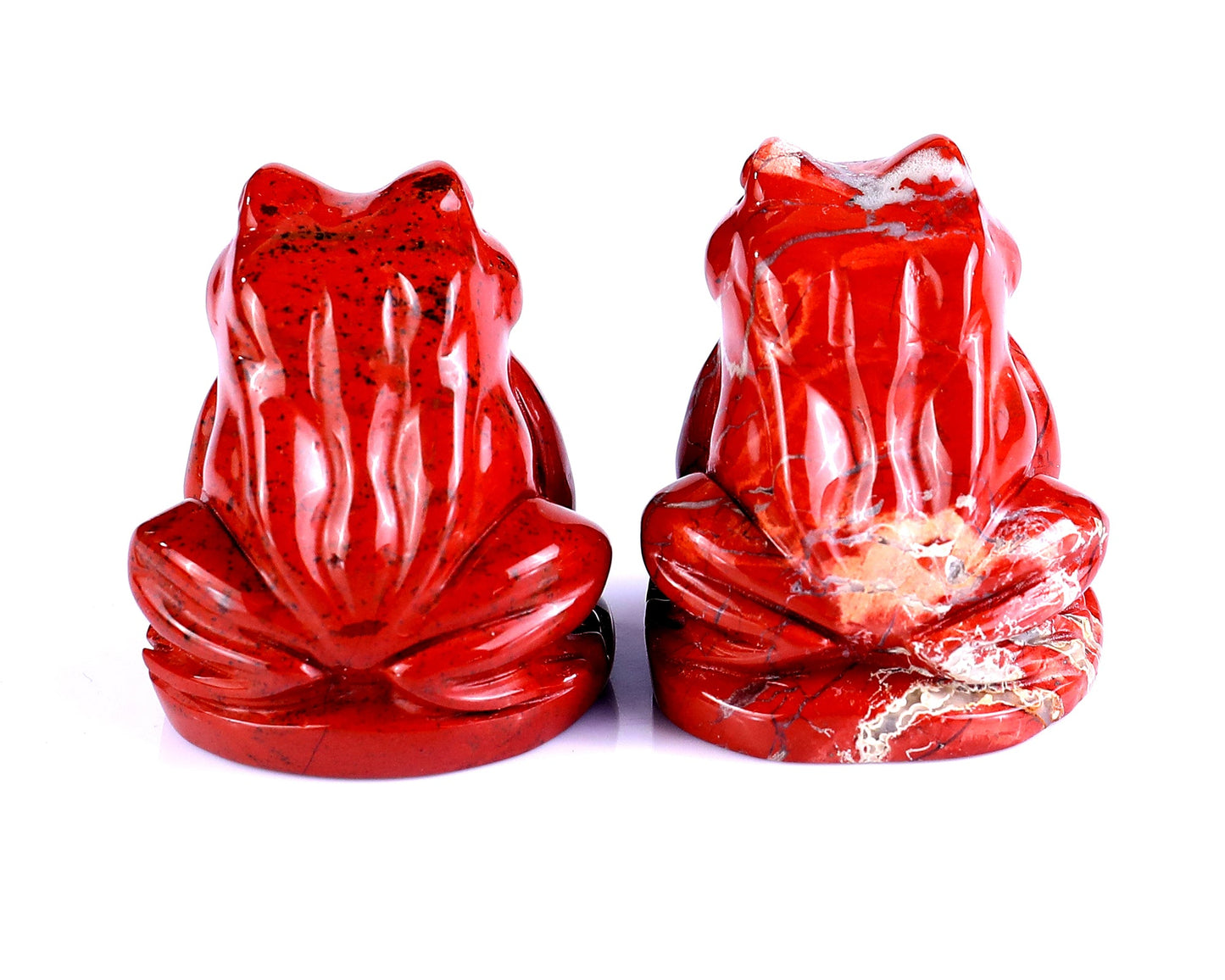 Nicedony Natural Red Jasper Hand Carved Crystal Frog Sculpture - View 5