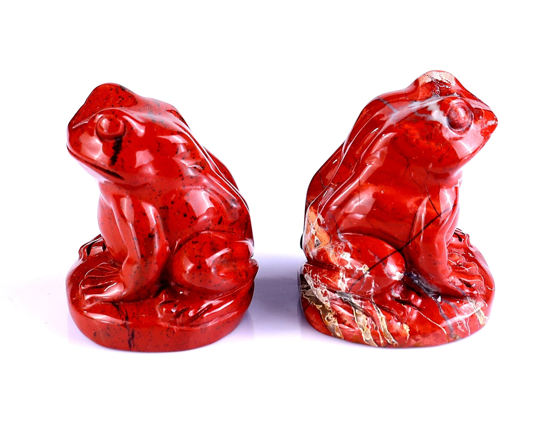 Nicedony Natural Red Jasper Hand Carved Crystal Frog Sculpture - View 4