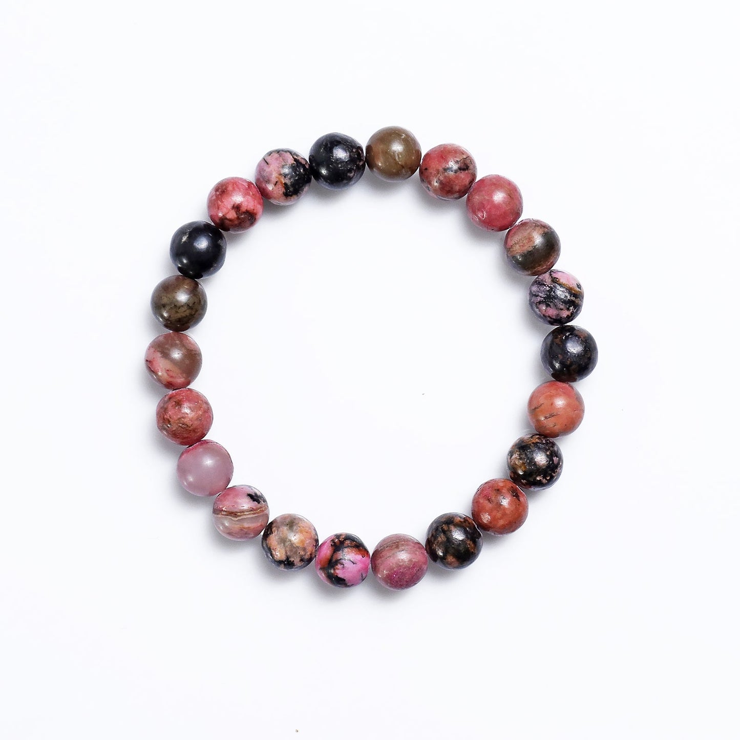 Nicedony Natural Rhodonite Healing Energy Bracelet - 8mm