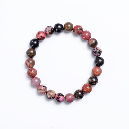 Nicedony Natural Rhodonite Healing Energy Bracelet - 8mm