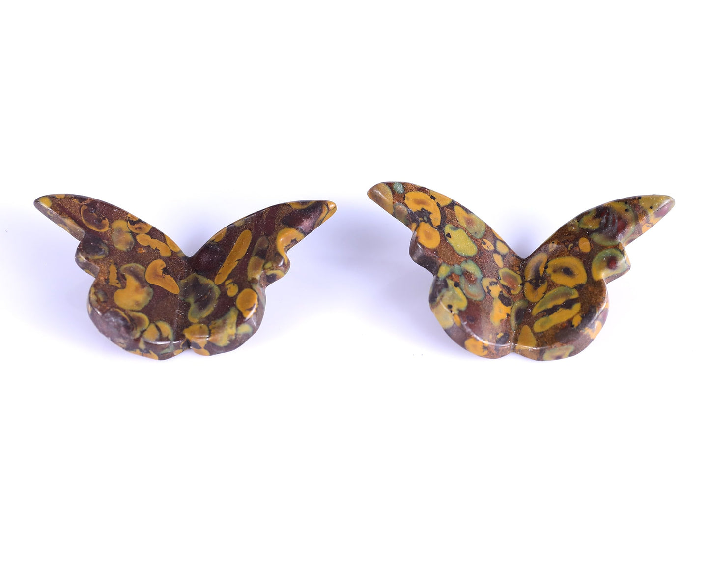 Nicedony Natural Roe Stone Hand Carved Crystal Butterfly Set (4pcs) - 78*40*7mm