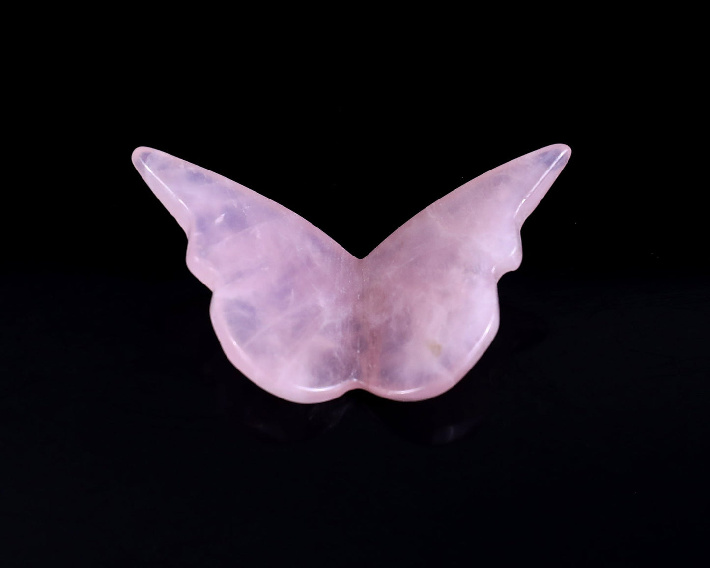 Nicedony Natural Rose Quartz Hand Carved Crystal Butterfly Set (4pcs) - View 3