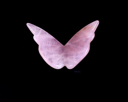 Nicedony Natural Rose Quartz Hand Carved Crystal Butterfly Set (4pcs) - View 4