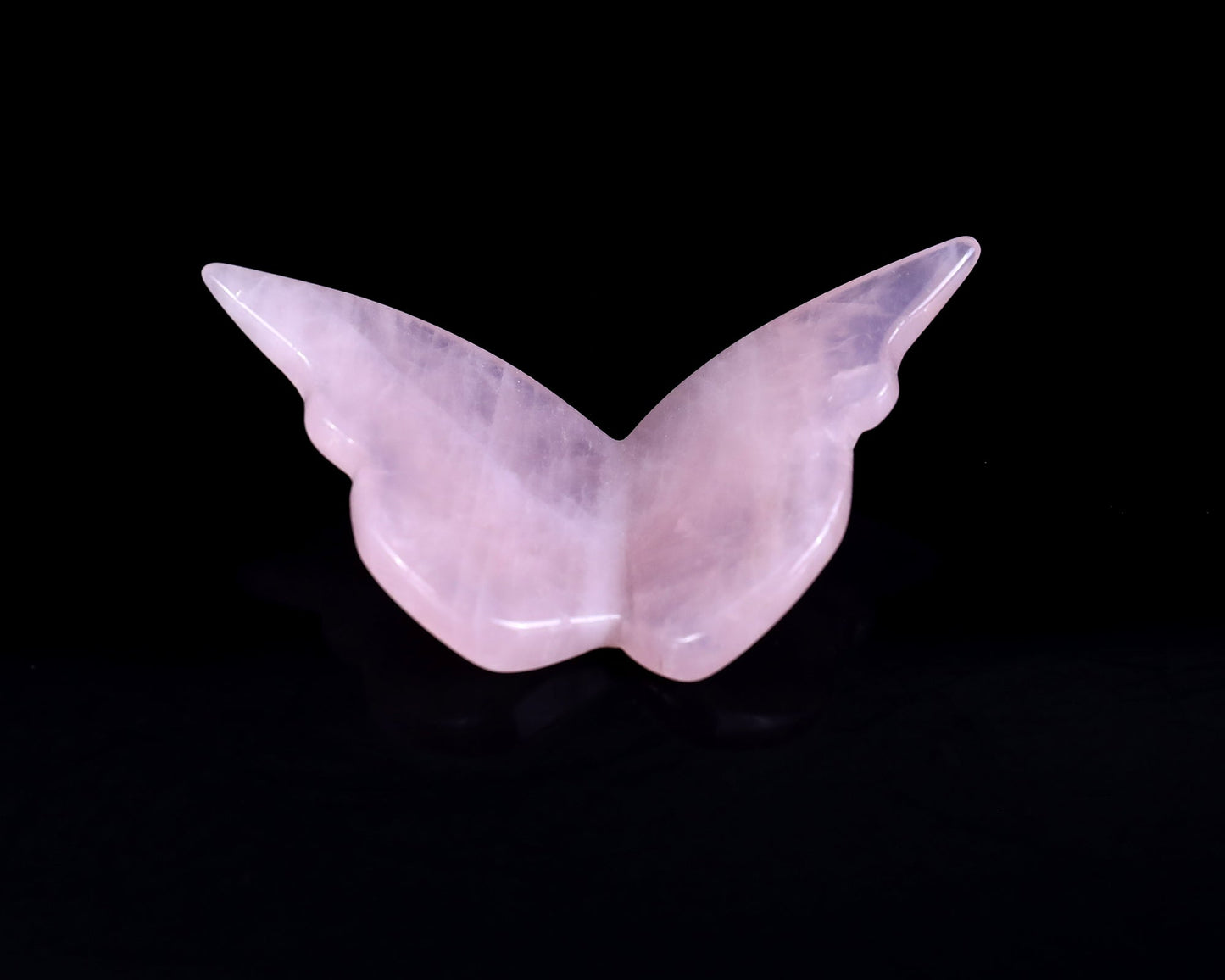 Nicedony Natural Rose Quartz Hand Carved Crystal Butterfly Set (4pcs) - View 6