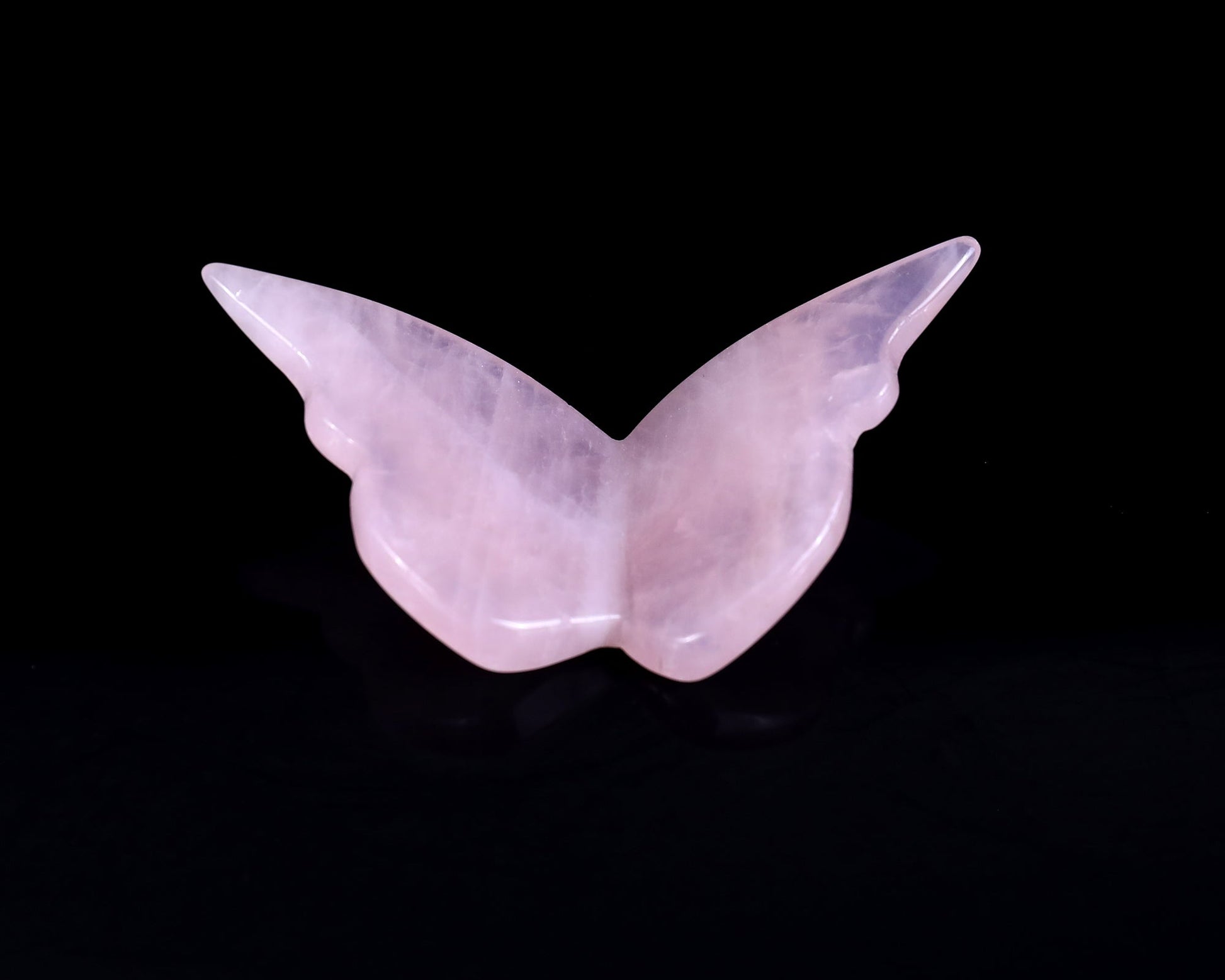 Nicedony Natural Rose Quartz Hand Carved Crystal Butterfly Set (4pcs) - View 6