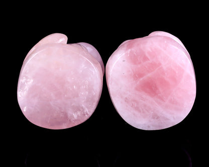 Nicedony Natural Rose Quartz Hand Carved Crystal Frog Sculpture - View 8