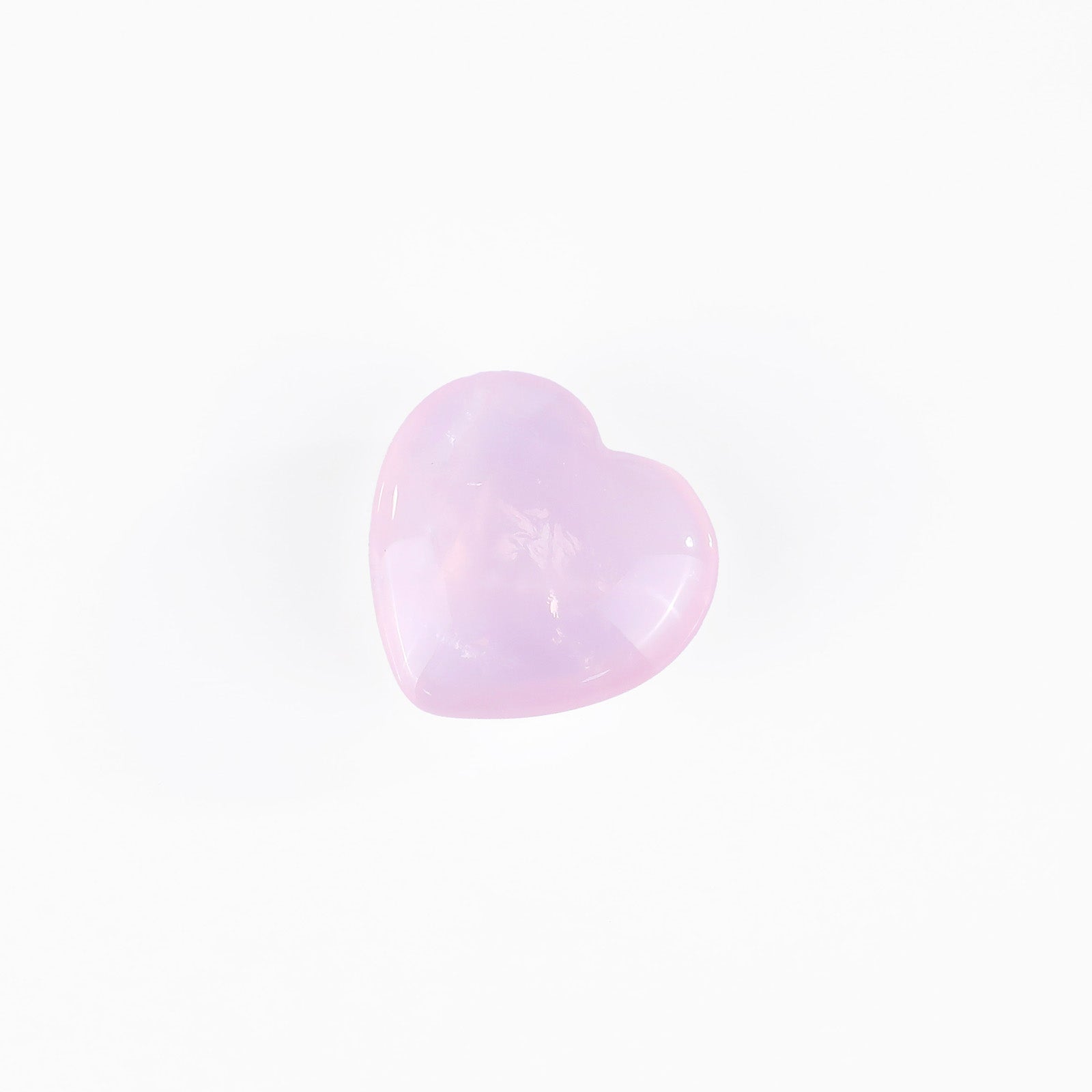 Nicedony Natural Rose Quartz Hand Carved Crystal Heart - 50mm(1kg)