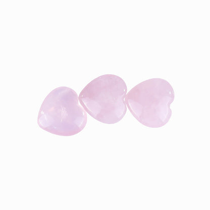 Nicedony Natural Rose Quartz Hand Carved Crystal Heart - 30mm(1kg)