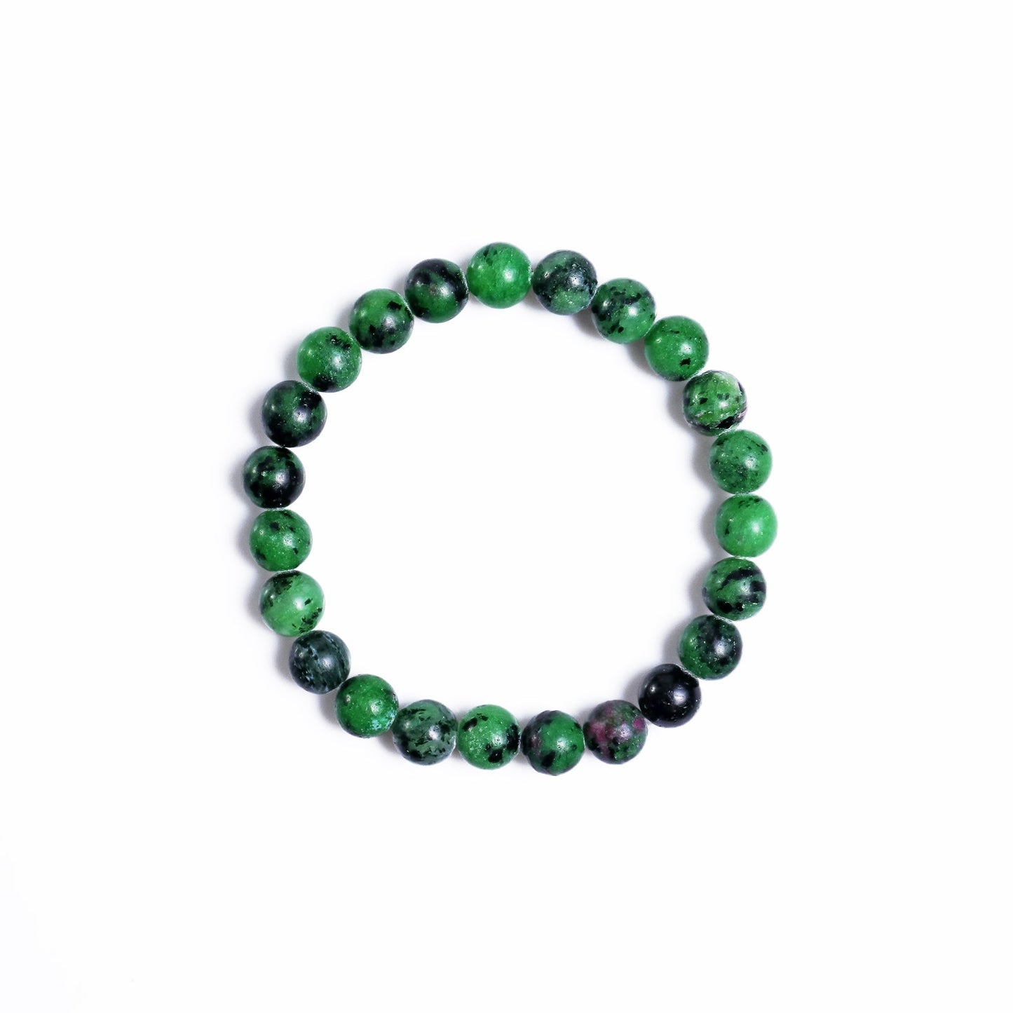 Nicedony Natural Ruby Zosite Healing Energy Bracelet - 8mm