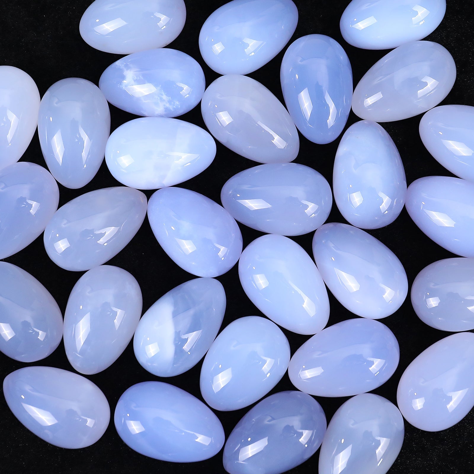 Nicedony Semi-Precious Blue Chalcedony Crystal Crafts Polished Yoni - View 8