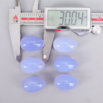 Nicedony Semi-Precious Blue Chalcedony Crystal Crafts Polished Yoni - View 12