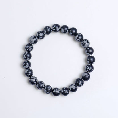 Nicedony Natural Snow Flake Agate Healing Energy Bracelet - View 3