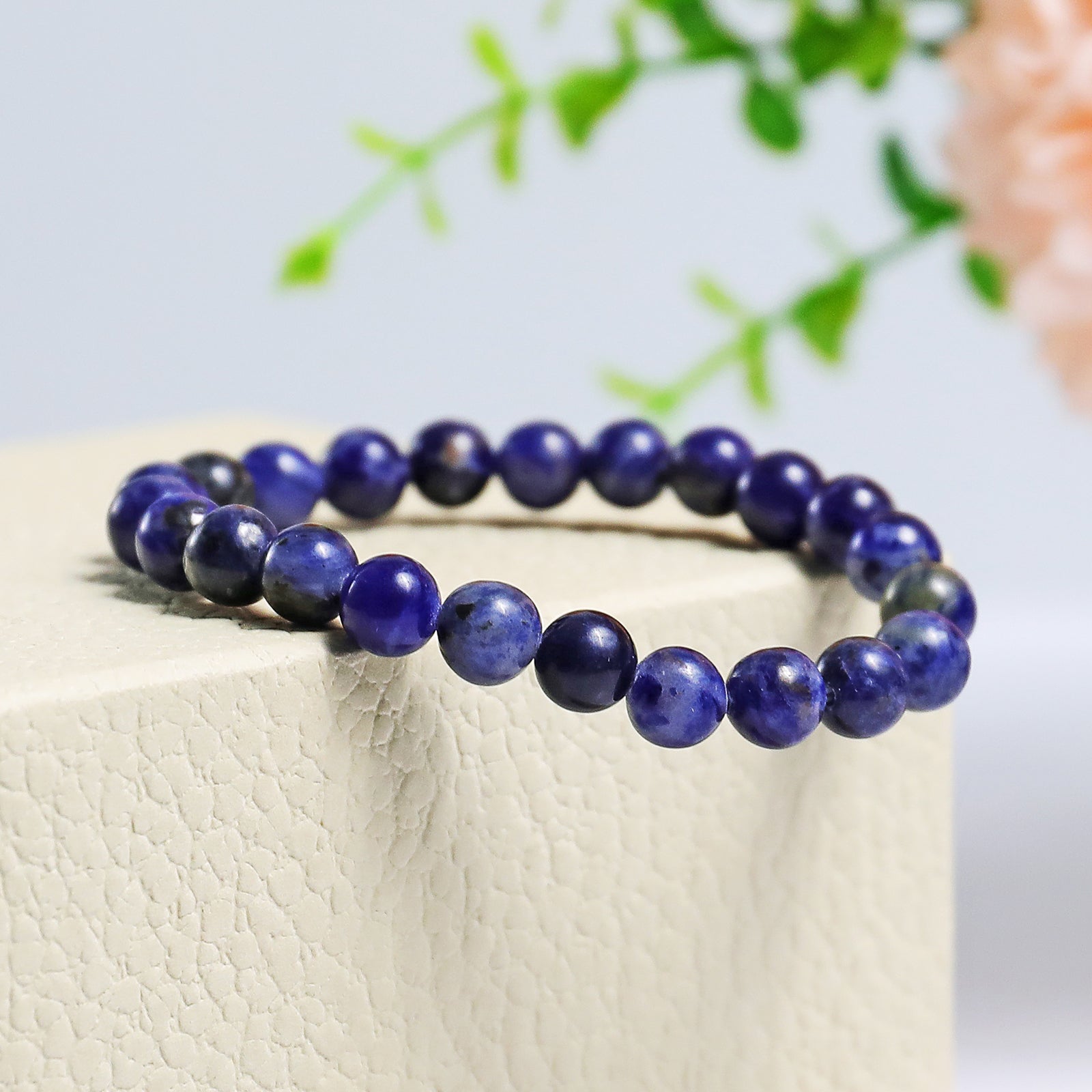 Nicedony Natural Sodalite Healing Energy Bracelet - 4mm