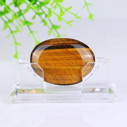 Nicedony Natural Tiger Iron Eye Hand Carved Crystal Polished Palm Stone - View 2