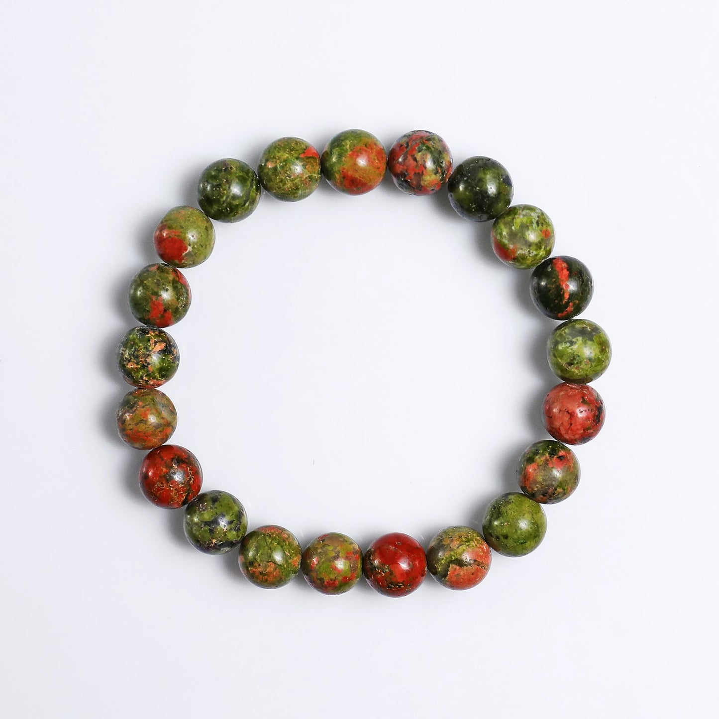 Nicedony Natural Unakite Healing Energy Bracelet - 8mm