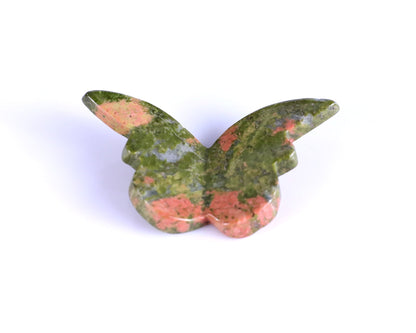 Nicedony Natural Unakite Hand Carved Crystal Butterfly Set (4pcs) - View 4